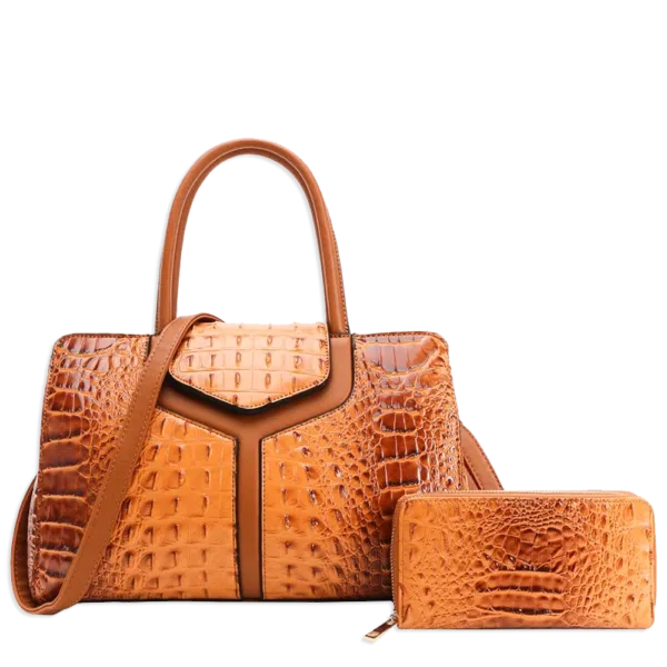 2pc Croc Doctor Bag with Wallet