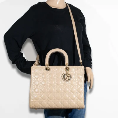 2pc Large Quilted Bag with Wallet