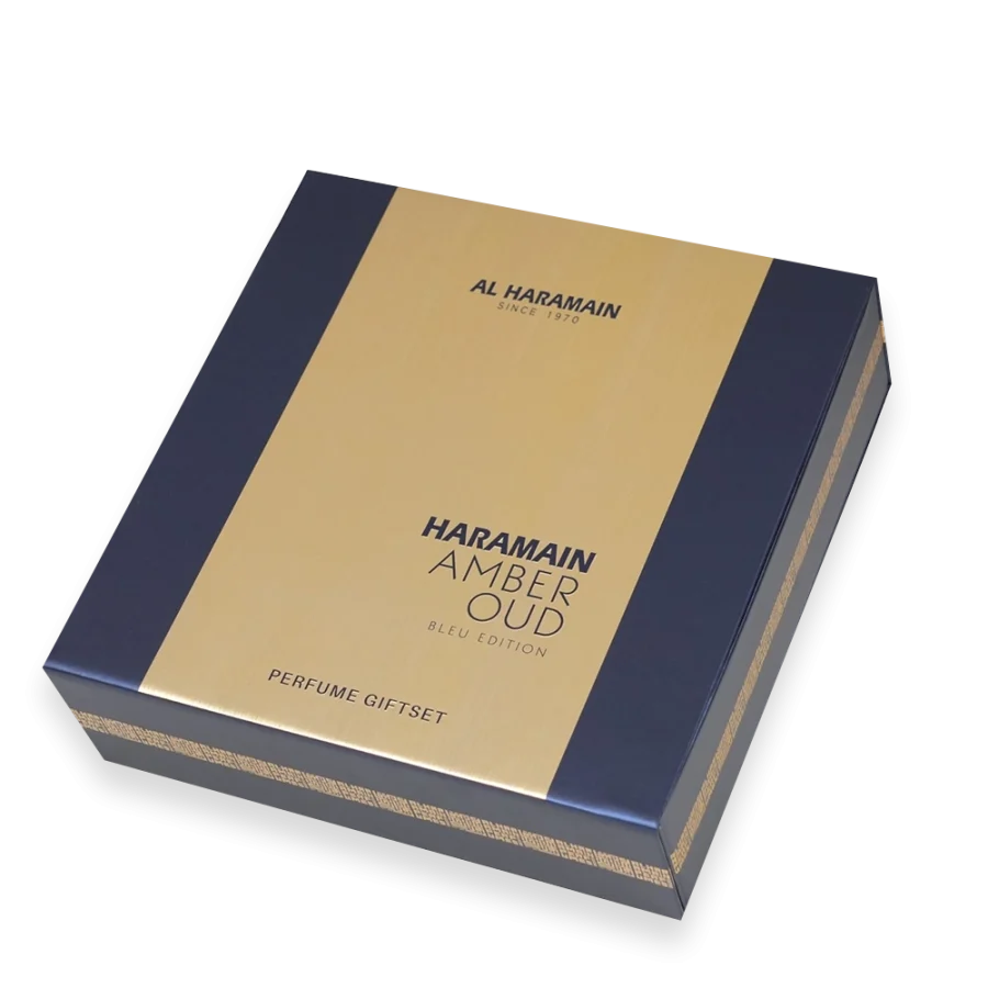 Amber Oud Bleu Edition by Al Haramain Perfumes 2.5 oz. Gift Set