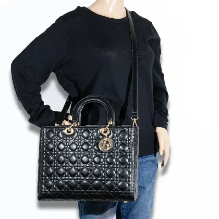 2pc Large Quilted Bag with Wallet