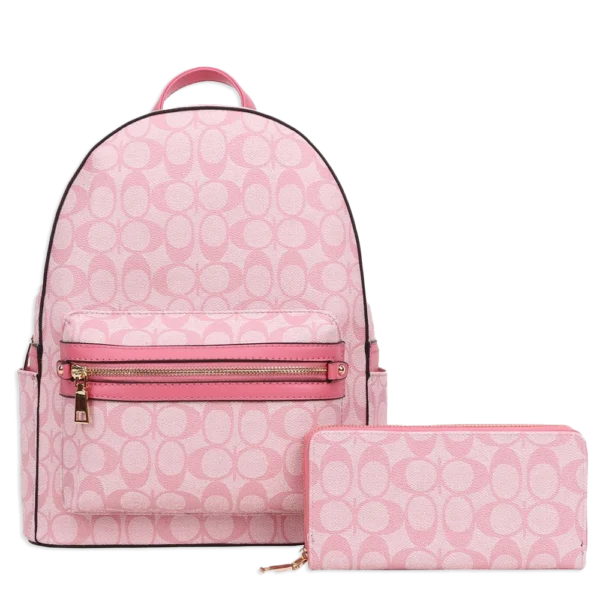 2pc Half Moon Backpack with Wallet