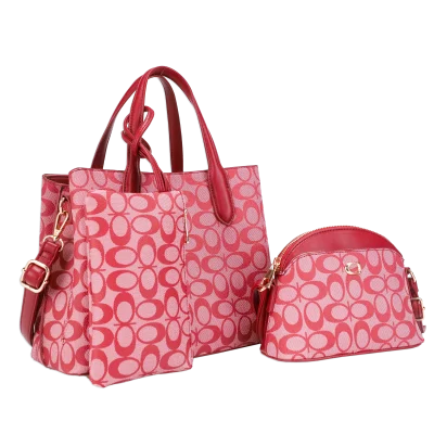 3pc Halfmoon Satchel with Pouch & Crossbody
