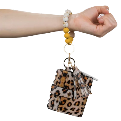 Card Holder with Beaded Wristlet