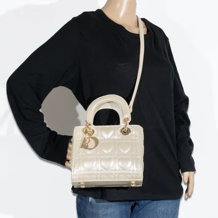 2pc Square Quilted Heart Crossbody with Wallet