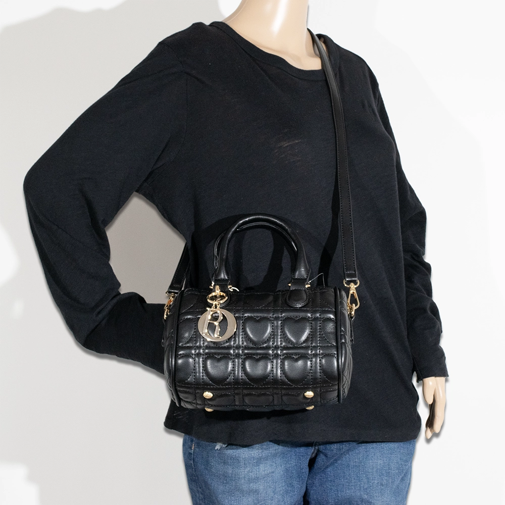 2pc Quilted Heart Crossbody with Wallet