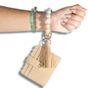Card Holder with Beaded Wristlet