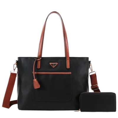 2pc Nylon Tote with Wallet