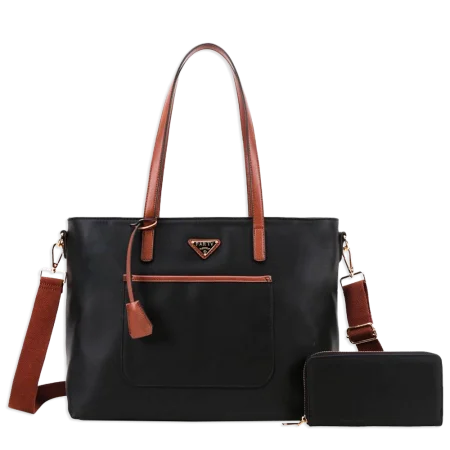 2pc Nylon Tote with Wallet