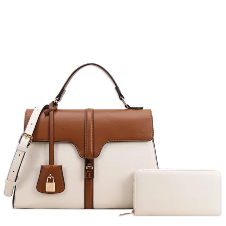 2pc Front Lock Bag with Wallet