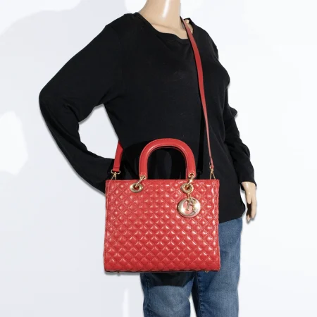 2pc Quilted Bag with Tag & Wallet