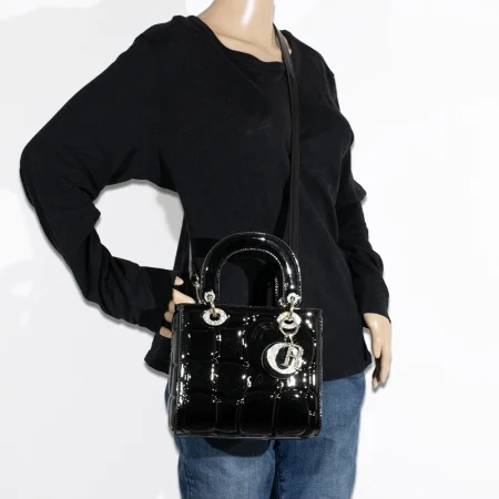 2pc Patent Leather Bag with Wallet