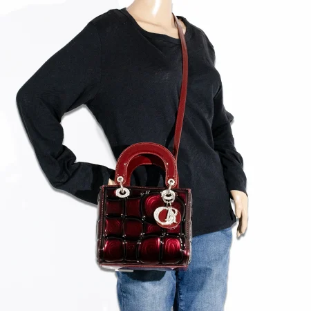 2pc Patent Leather Bag with Walletv