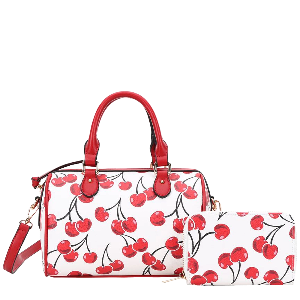 2pc Small Cherry Doctor Bag with Walletv