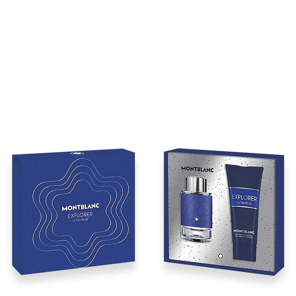 Explorer Ultra Blue by Mont Blanc 2 oz. Gift Set
