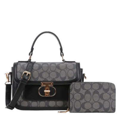 2pc Half Moon Front Flap Crossbody with Wallet