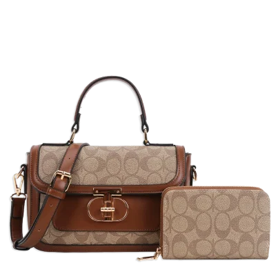 2pc Half Moon Front Flap Crossbody with Wallet