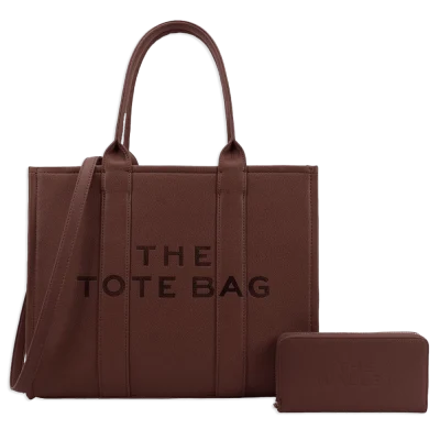 2pc The Large Leather Tote with Wallet