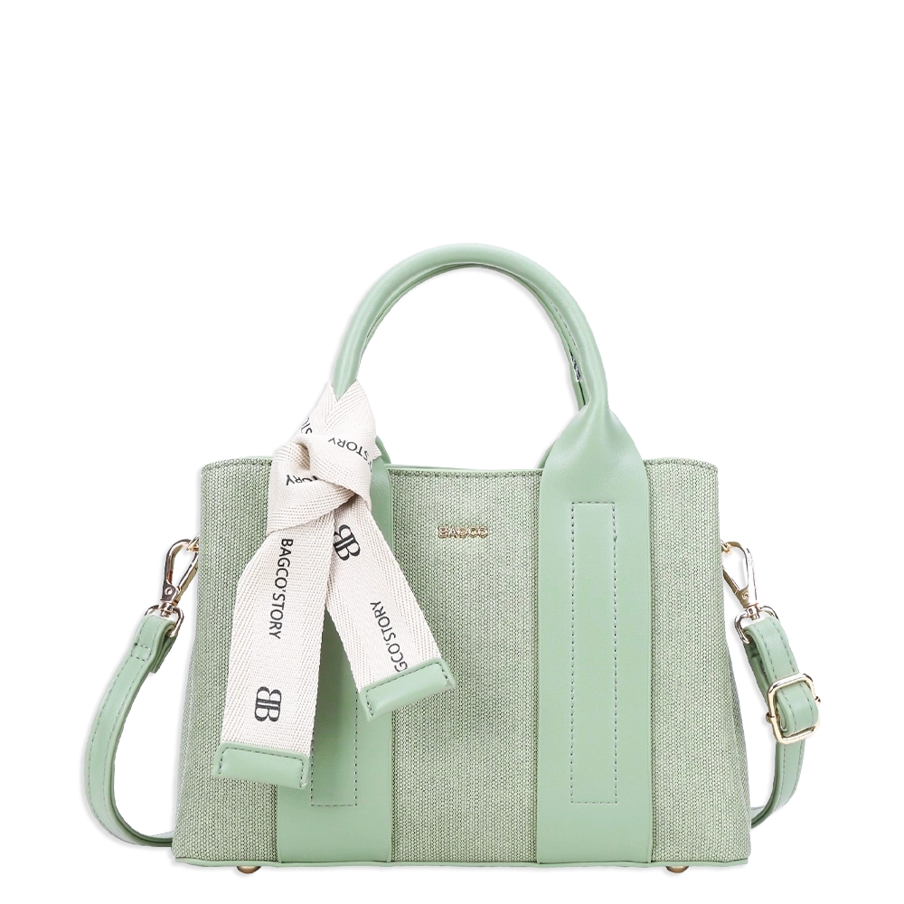 Double Stripe Bag with Ribbon