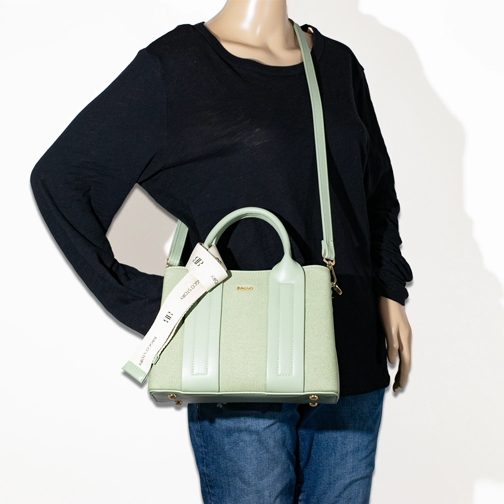 Double Stripe Bag with Ribbon