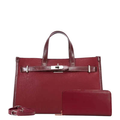 2pc Front Lock Satcheel with Wallet