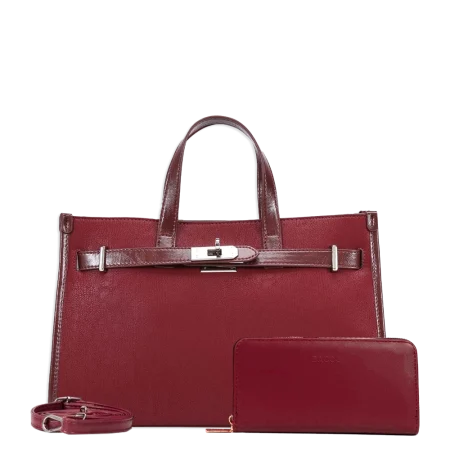 2pc Front Lock Satcheel with Wallet