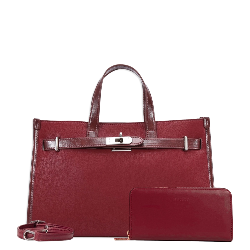 2pc Front Lock Satcheel with Wallet