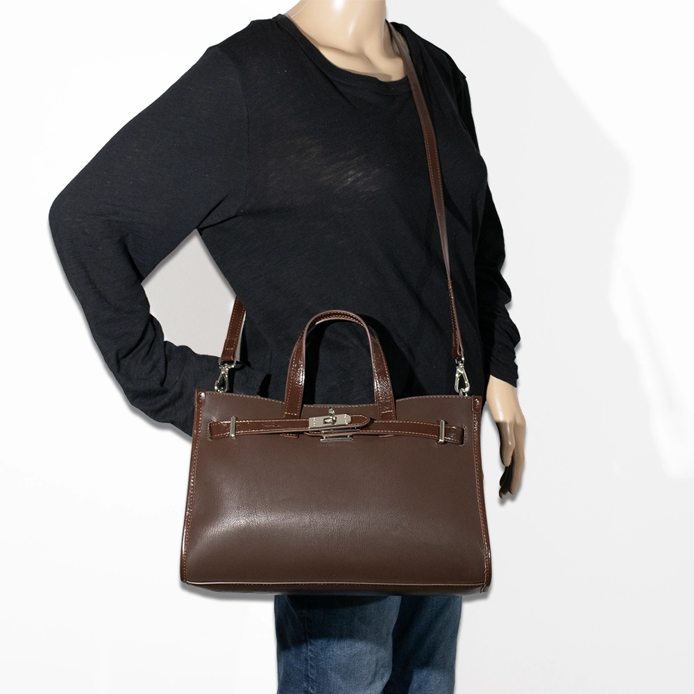 2pc Front Lock Satchel with Wallet