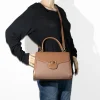 2pc 2 Tone Twist Lock Satchel with Wallet