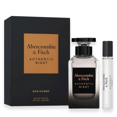 Abercrombie Authentic Night For Men 3.4 oz. Travel Set