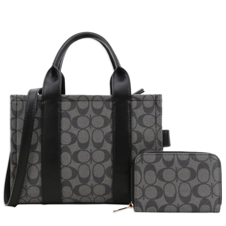 2pc Half Moon Tote Bag with Wallet