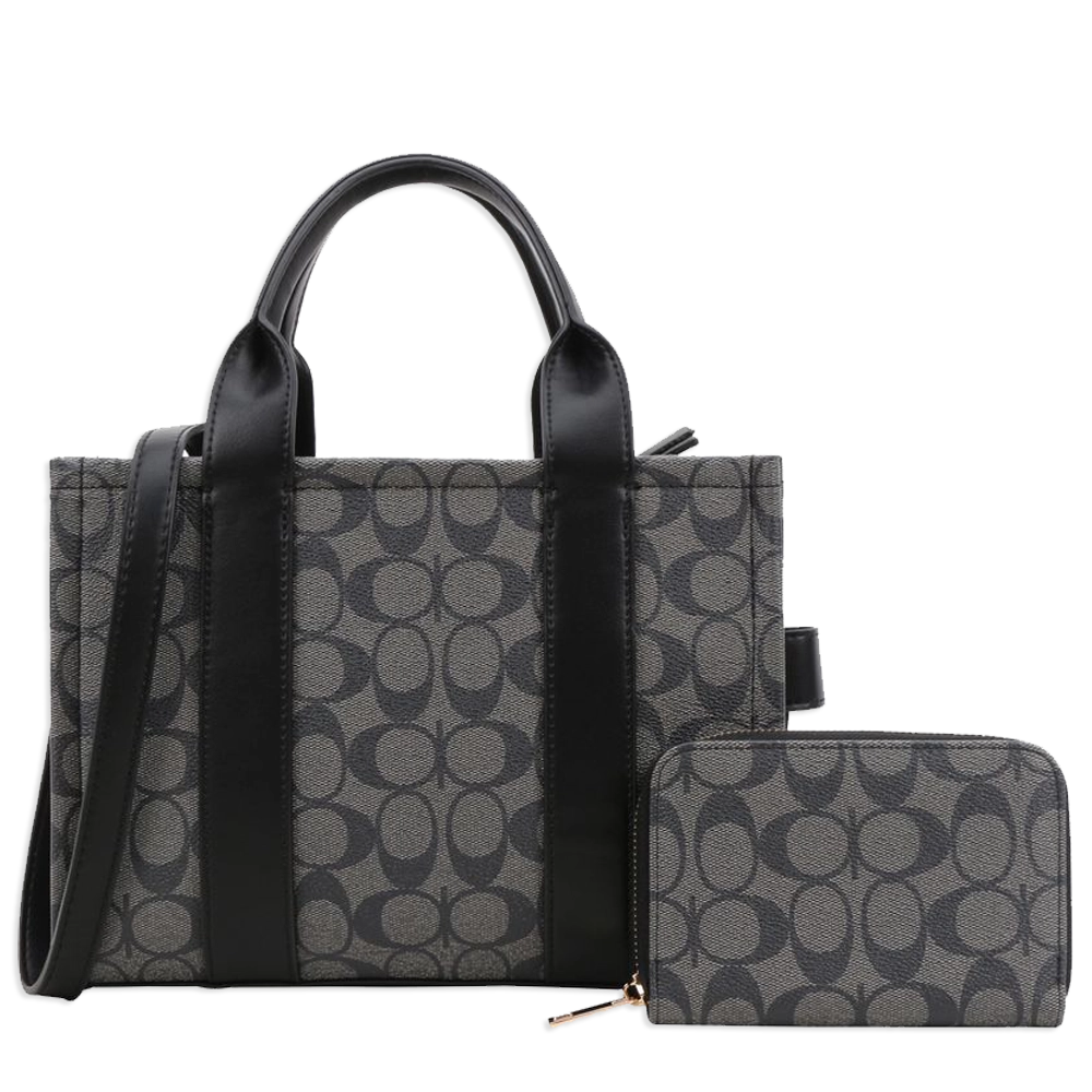 2pc Half Moon Tote Bag with Wallet