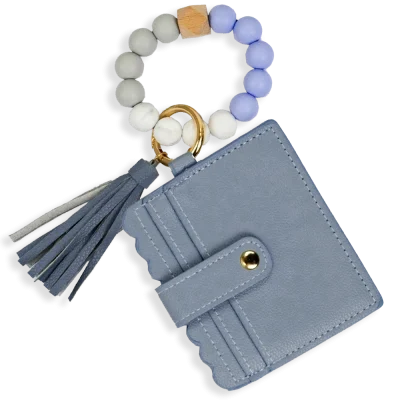 Card Holder with Beaded Wristlet