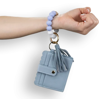 Card Holder with Beaded Wristlet