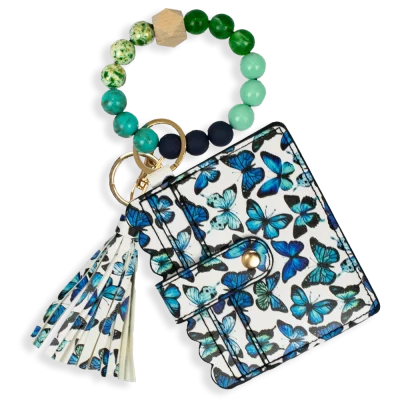 Card Holder with Beaded Wristlet