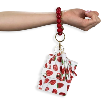 Card Holder with Beaded Wristlet