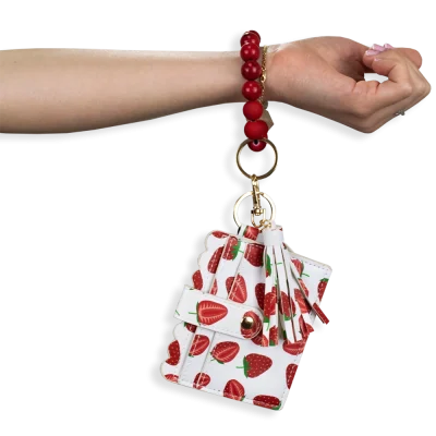Card Holder with Beaded Wristlet