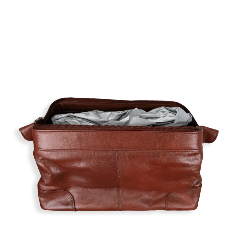 Men's Toiletry Bag - Genuine Leather