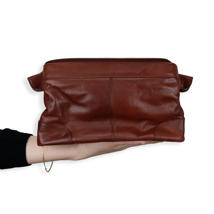 Men's Toiletry Bag - Genuine Leather
