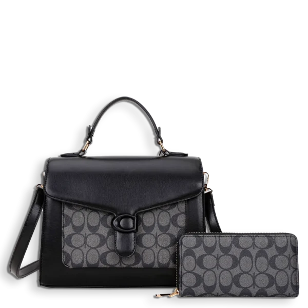 2pc Half Moon Top Handle with Wallet