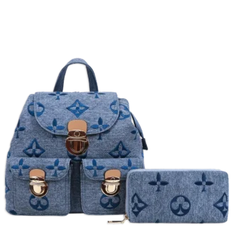 2pc Spade Backpack with Wallet