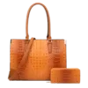2pc Croc Satchel with Wallet