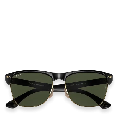 Clubmaster Oversized Matte Black On Gold with G-15 Green