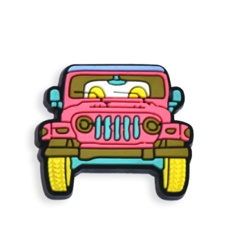 Pink Jeep Large Charm - 6 Pack