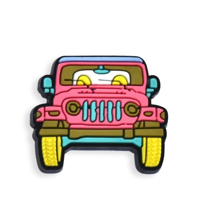Pink Jeep Small Charm - 6 Pack