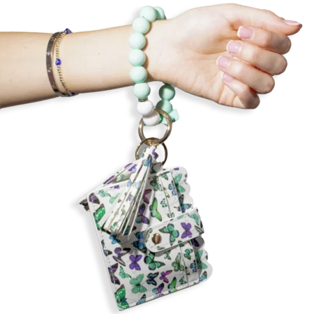 Card Holder with Beaded Wristlet