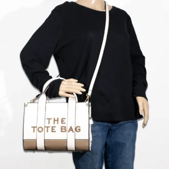 2pc The Medium Leather Tote with Wallet *2 Tone*