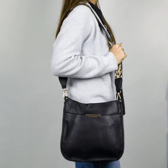 Side Zip Crossbody with Guitar Strap