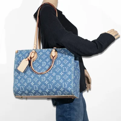 2pc Denim Spade Tote with Wallet