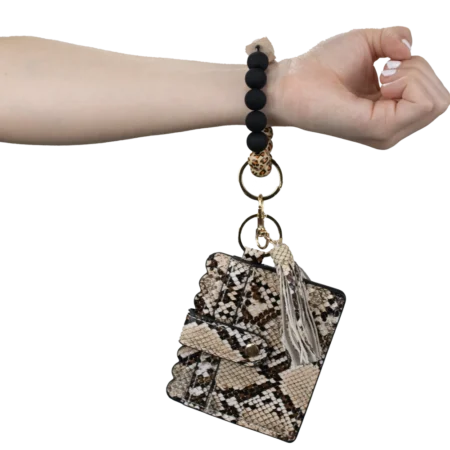 Card Holder with Beaded Wristlet
