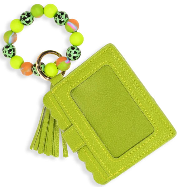 Card Holder with Beaded Wristlet